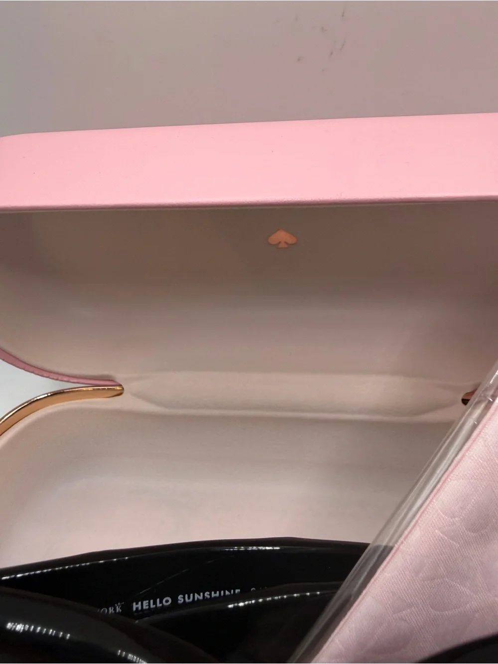 Black Oversized Square Sunglasses with Pink Case. Kate spade. Brand new